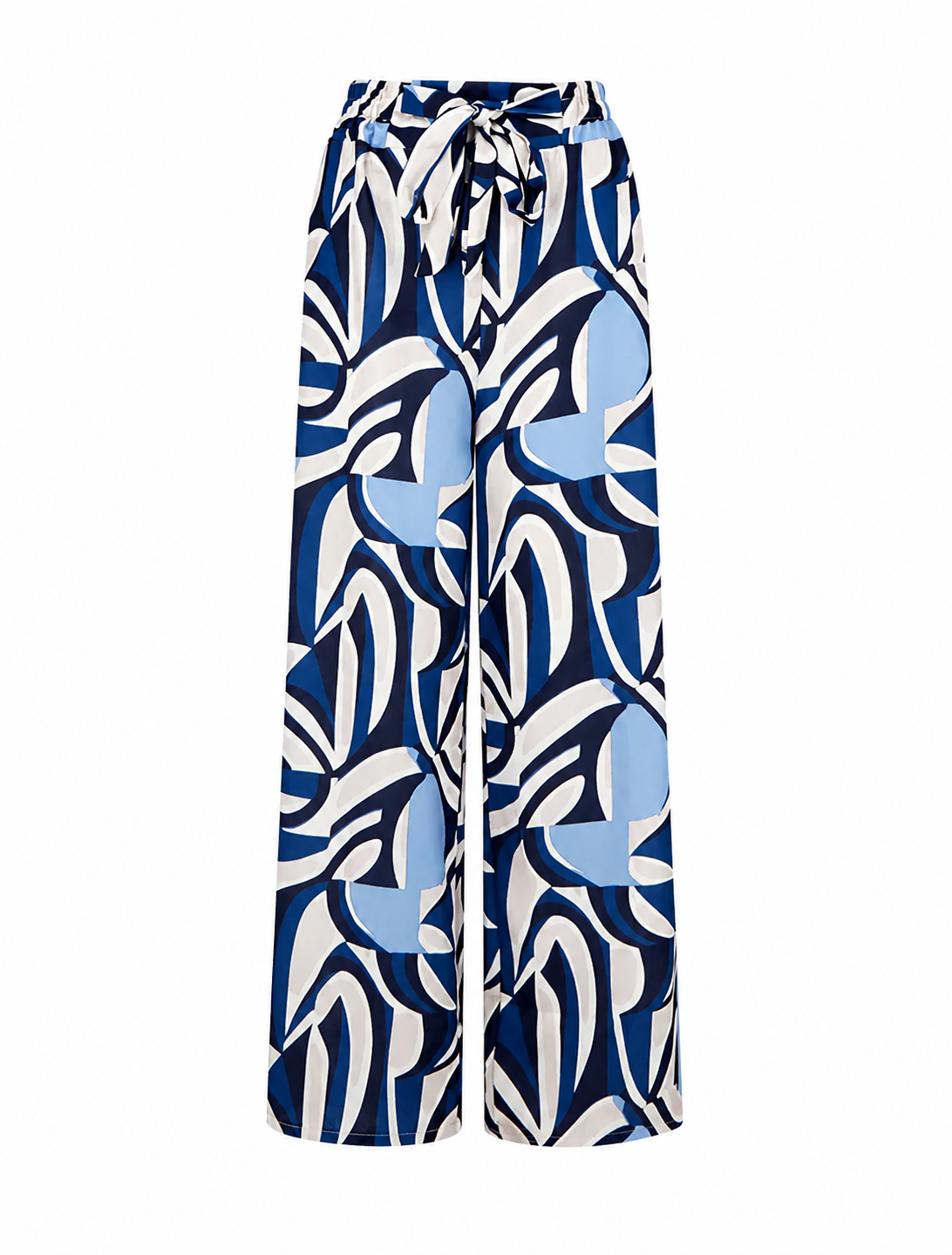 Pantalón ancho estampado gráfico - Azul